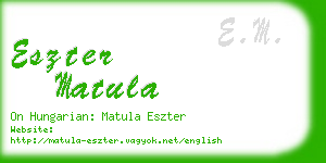 eszter matula business card